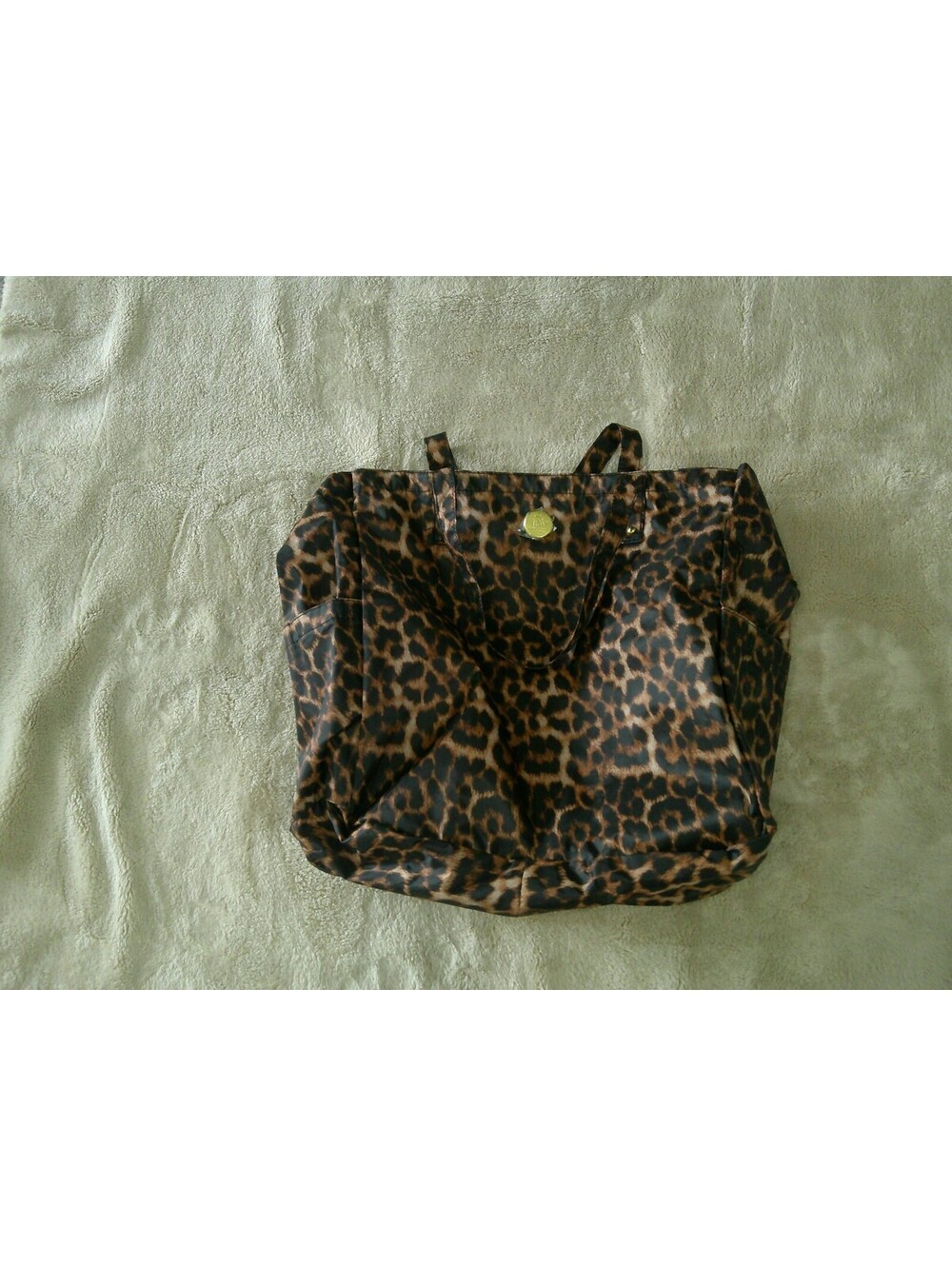 Joy Mangano Leopard Print Large Tote Bag w/Organizer Pouches